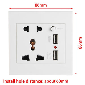 Double USB Port Power Socket