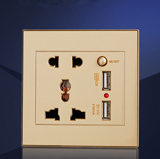 Double USB Port Power Socket